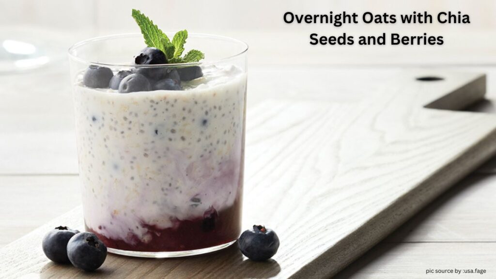 Overnight Oats with Chia Seeds and Berries